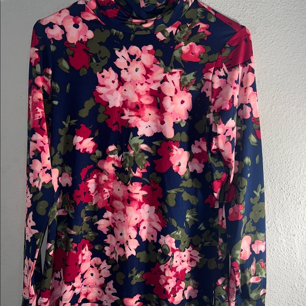 Floral Women's Top - Pink and Green - Picture 4 of 8